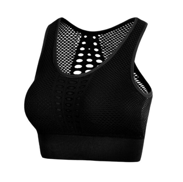 Women Sports Bra Sexy Brathable Mesh Sports Top - Image 3