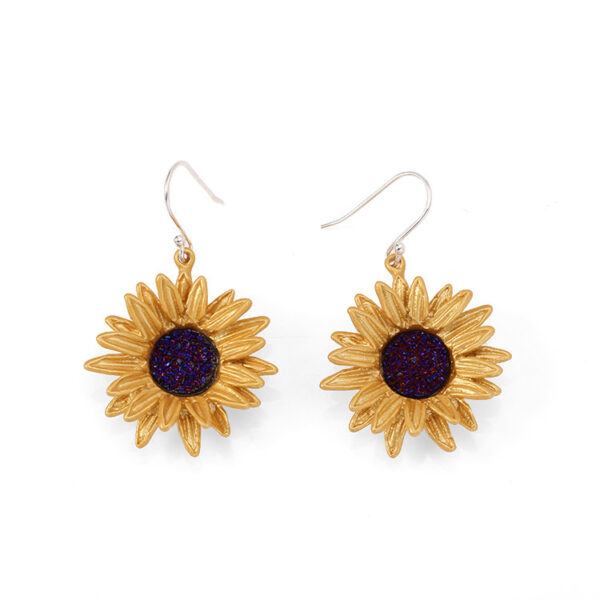 Niche Sunflower Ear Hook Jewelry - Image 6