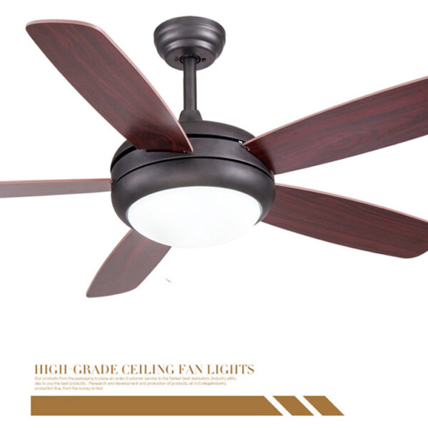 American Simple Light Luxury Home Wood Leaf Fan - Image 4