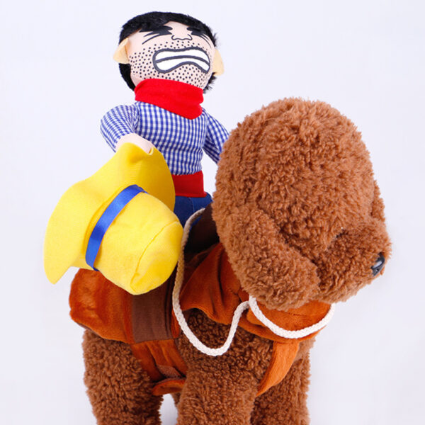 Cartoon Pet Cowboy Horseback Riding Costume Pet Supplies - Image 4