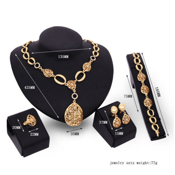 Jewelry Fashion Necklace Earrings Bracelet Ring Four Piece Jewelry Set - Image 5