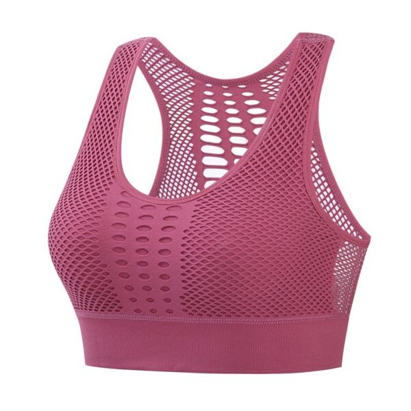 Women Sports Bra Sexy Brathable Mesh Sports Top - Image 2