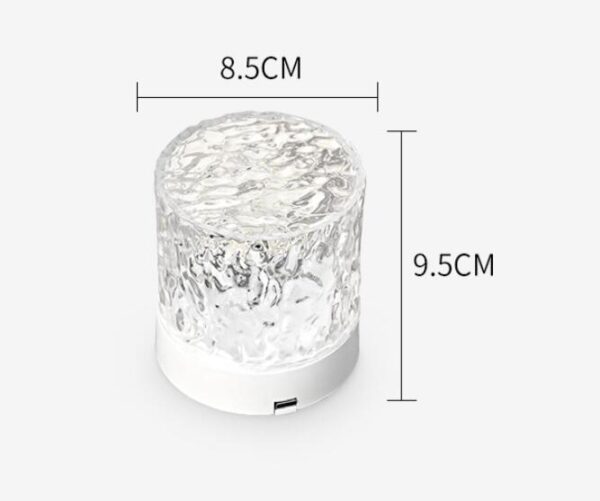 Crystal Lamp Water Ripple Projector Night Light Decoration Home Houses Bedroom Aesthetic Atmosphere Holiday Gift Sunset Lights Home Decor - Image 6