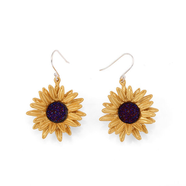 Niche Sunflower Ear Hook Jewelry - Image 2