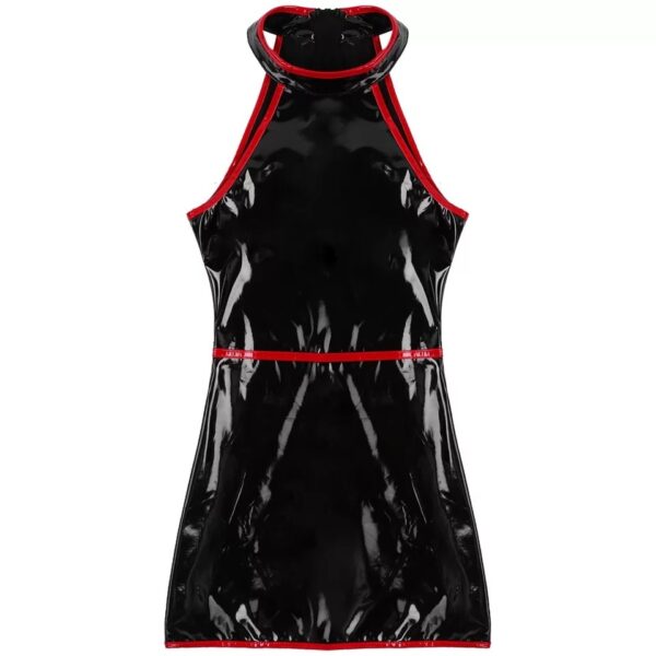 European And American High-bright PVC Patent Leather Dress - Image 5