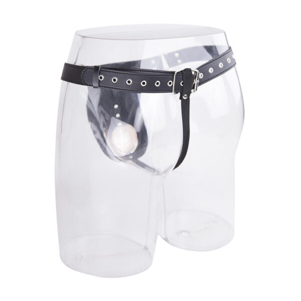 Men's Iron Hoop Chastity Belt Wear Leather Underwear - Image 10