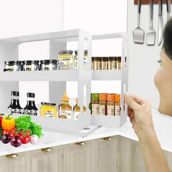 Kitchen rotating rack spice rack - Image 3