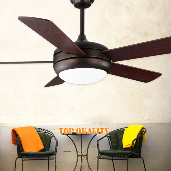 American Simple Light Luxury Home Wood Leaf Fan - Image 3