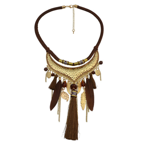 Original jewelry feather leaf tassel necklace - Image 2