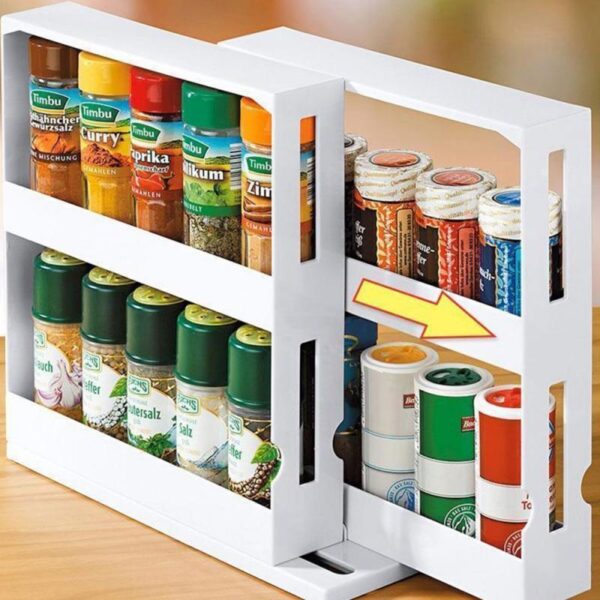 Kitchen rotating rack spice rack - Image 4