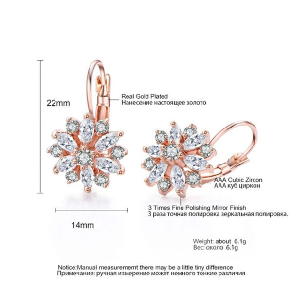 Fashion Ear Jewelry Rhinestone SUNFLOWER - Image 2