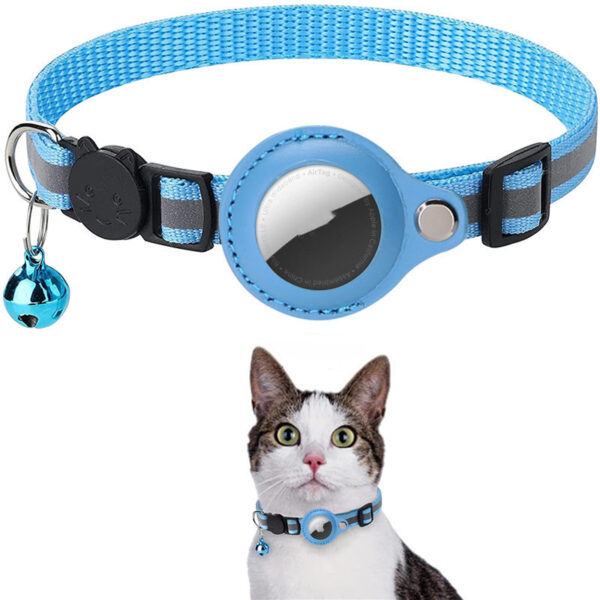 Reflective Collar Waterproof Holder Case For Airtag Air Tag Airtags Protective Cover Cat Dog Kitten Puppy Nylon Collar - Image 6