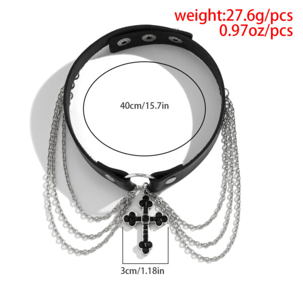 Jewelry PU Alloy Necklace Cross - Image 4