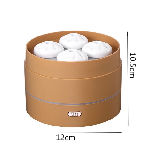 1pc Unique Four Spray Design Steaming Bun Aroma Diffuser 200ml USB Ultrasonic Air Humidifier LED Night Light Essential Oil Diffuser Aromatherapy Diffuser For Home Office - Image 6