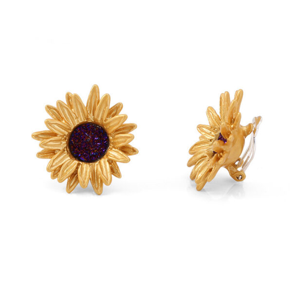 Niche Sunflower Ear Hook Jewelry - Image 4