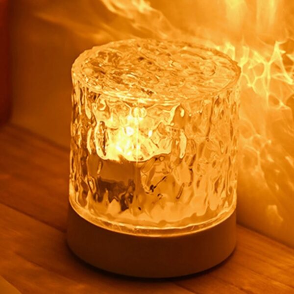 Crystal Lamp Water Ripple Projector Night Light Decoration Home Houses Bedroom Aesthetic Atmosphere Holiday Gift Sunset Lights Home Decor - Image 10