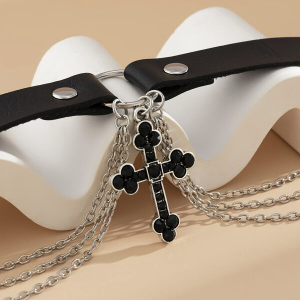 Jewelry PU Alloy Necklace Cross - Image 5